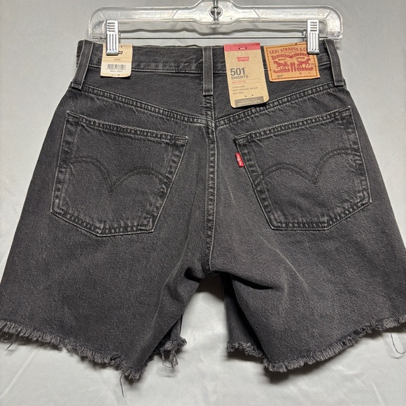 Levi's Charcoal 501 Denim Shorts - Picture 3 of 6